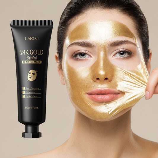 24K Gold Foil Snail Pulling Mask